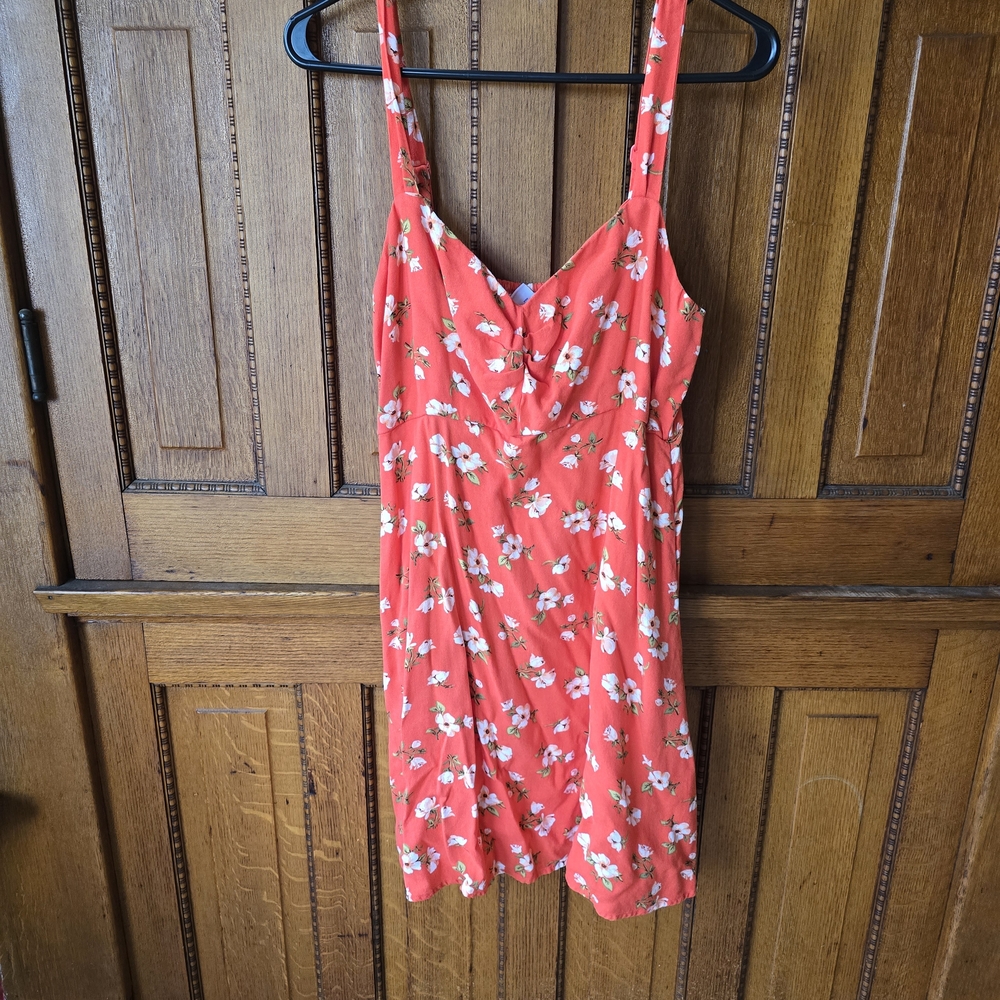 Old Navy Red Floral Mini Dress